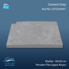 Cement Grey 30x30 cm Flex Izgara Köşeleri