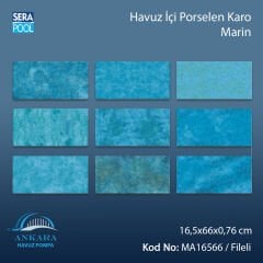Marin (16,5x66 cm) Porselen Karo - m² 'si