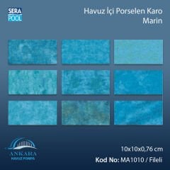 Marin (10x10 cm / Fileli) Porselen Karo - m² 'si
