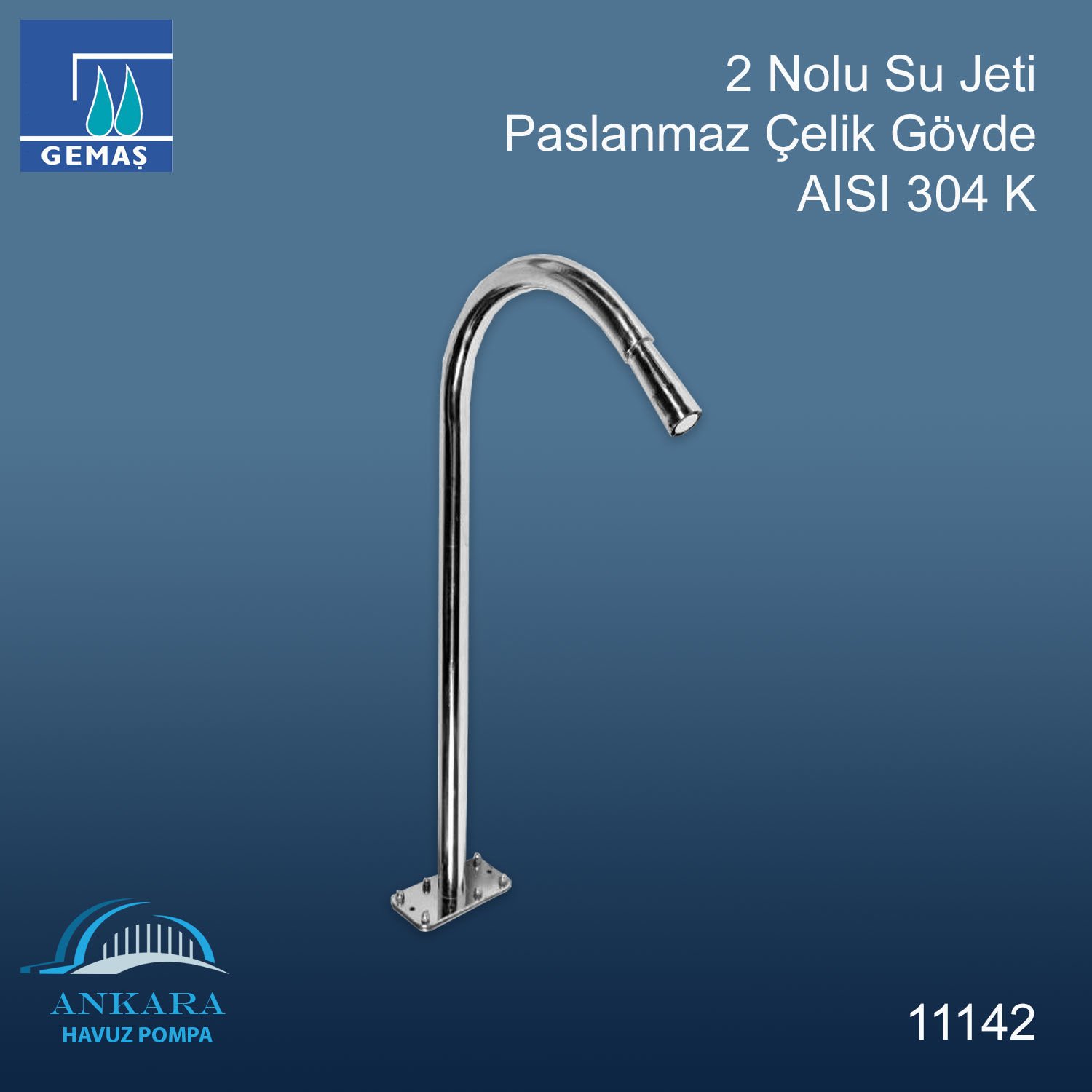2 Nolu Su Jeti Paslanmaz Çelik Gövde - 304 K