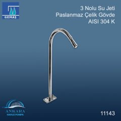 3 Nolu Su Jeti Paslanmaz Çelik Gövde - 304 K