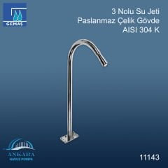 3 Nolu Su Jeti Paslanmaz Çelik Gövde - 304 K
