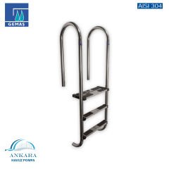 Umumi Havuzlar İçin U 304 Model - Muro 4 Basamaklı Havuz Merdiveni Paslanmaz Çelik 304 Kalite