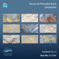 Serastone (33x66 cm) Porselen Karo - m² 'si
