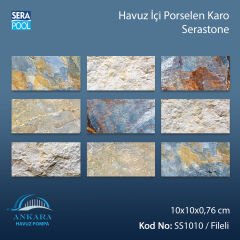Serastone (10x10 cm / Fileli) Porselen Karo - m² 'si