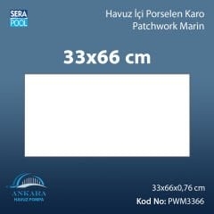 Patchwork Marin (33x66 cm) Porselen Karo - m² 'si