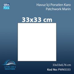 Patchwork Marin (33x33 cm) Porselen Karo - m² 'si