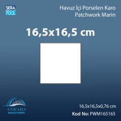 Patchwork Marin (16,5x16,5 cm) Porselen Karo - m² 'si