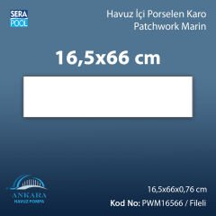 Patchwork Marin (16,5x66 cm) Porselen Karo - m² 'si