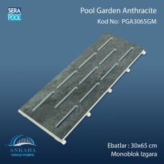 Pool Garden Anthracite 30x65 cm Monoblok Izgara