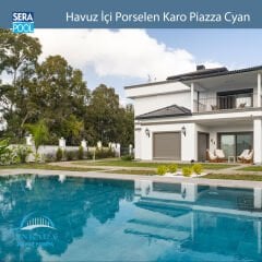 Piazza Cyan (33x66 cm) Porselen Karo - m² 'si