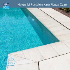 Piazza Cyan (33x66 cm) Porselen Karo - m² 'si