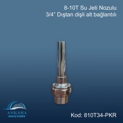 Tek Jetli Nozül - Parmak (8-10T) Komet Fıskiye 3/4'' Dişli Pirinç Üzeri Krom Kaplama