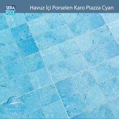 Piazza Cyan (33x33 cm) Porselen Karo - m² 'si