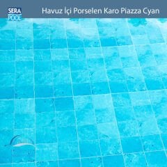 Piazza Cyan (33x33 cm) Porselen Karo - m² 'si