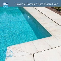 Piazza Cyan (33x33 cm) Porselen Karo - m² 'si