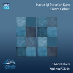 Piazza Cobalt (33x66 cm) Porselen Karo - m² 'si
