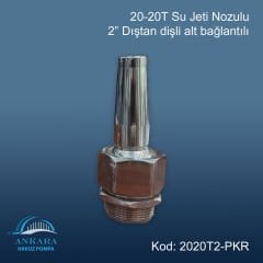Tek Jetli Nozül - Parmak (20-20T) Komet Fıskiye 2'' Dişli Pirinç Üzeri Krom Kaplama
