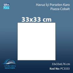 Piazza Cobalt (33x33 cm) Porselen Karo - m² 'si