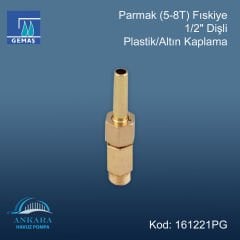 Parmak (5-8T) Fıskiye 1/2'' Dişli Plastik / Altın Kaplama