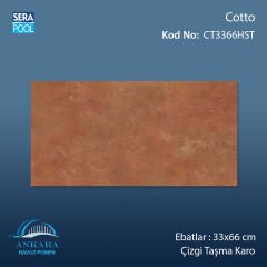 Cotto 33x66x1,80 cm Çizgi Taşma Karo