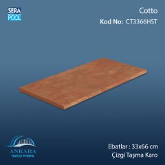 Cotto 33x66x1,80 cm Çizgi Taşma Karo