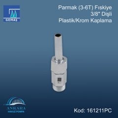 Parmak (3-6T) Fıskiye 3/8'' Dişli Plastik / Krom Kaplama