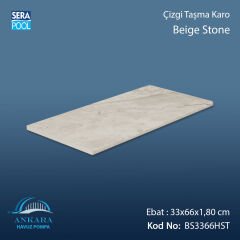 Beige Stone 33x66x1,80 cm Çizgi Taşma Karo