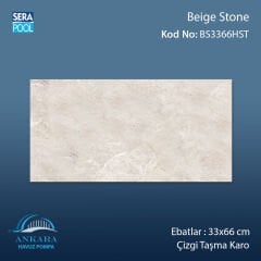 Beige Stone 33x66x1,80 cm Çizgi Taşma Karo(Kopya)