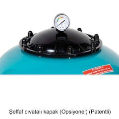Filtrex - Ø 1000 mm, Ø 75 Yapıştırma rakor bağlantılı. Ç.Y.V. hariç - 39 m³/h