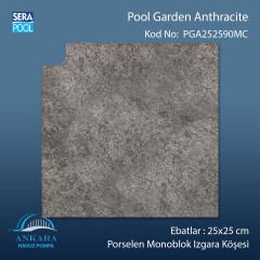 Pool Garden Anthracite 25x25 cm 90° Monoblok Izgara Köşesi