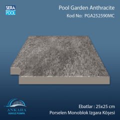 Pool Garden Anthracite 25x25 cm 90° Monoblok Izgara Köşesi