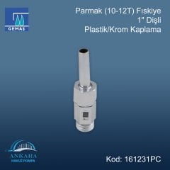 Parmak (10-12T) Fıskiye 1'' Dişli Plastik / Krom Kaplama