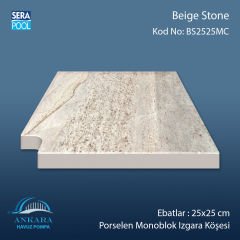 Beige Stone 25x25 cm Monoblok Izgara Köşesi