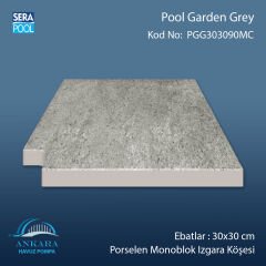 Pool Garden Grey 30x30 cm 90° Monoblok Izgara Köşesi