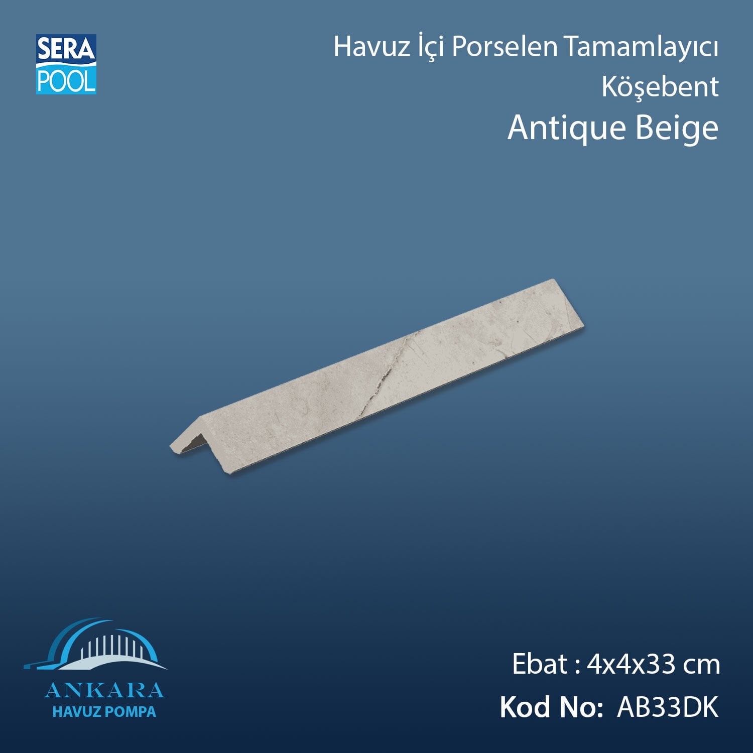Antique Beige 4x4x33 cm Köşebent