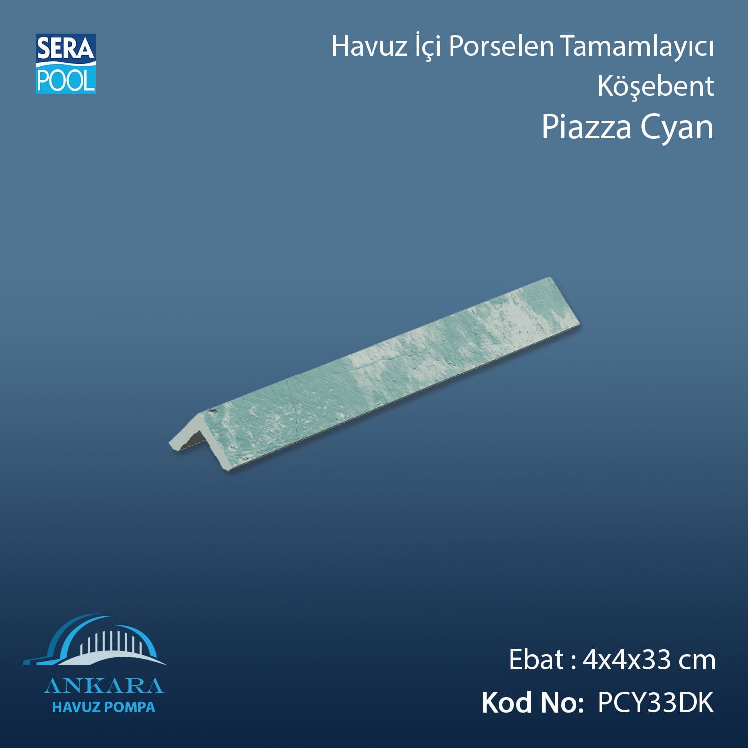 Piazza Cyan 4x4x33 cm Köşebent