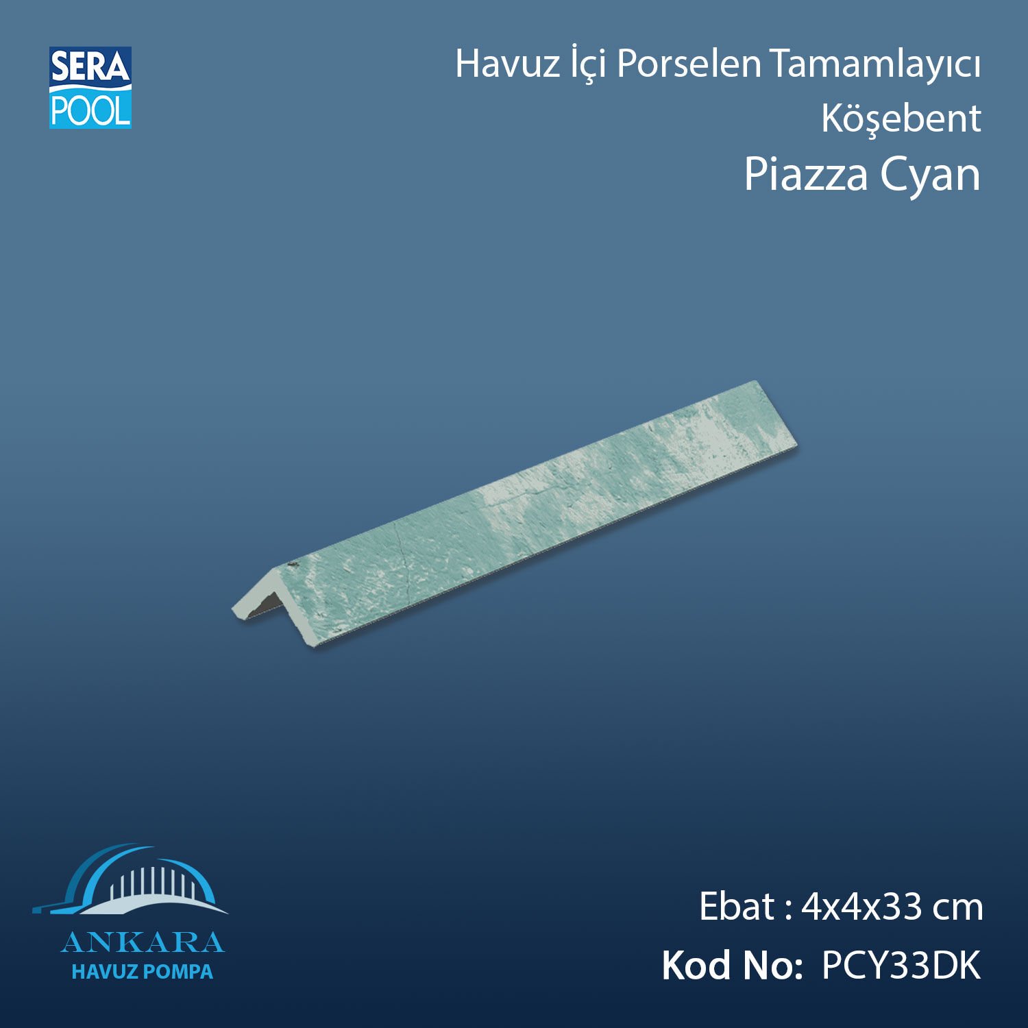 Piazza Cyan 4x4x33 cm Köşebent