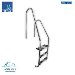 Umumi Havuzlar İçin Asimetrik 304 Model - 4 Basamaklı Havuz Merdiveni Paslanmaz Çelik 304 Kalite