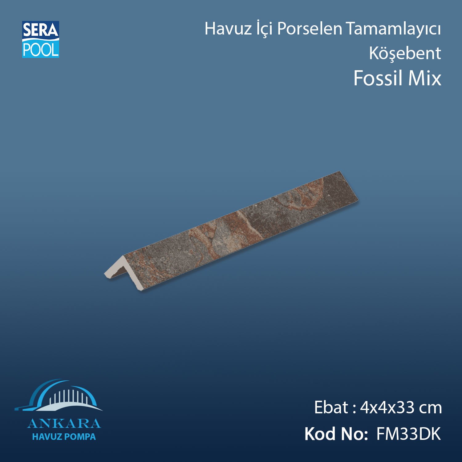 Fossil Mix 4x4x33 cm Köşebent