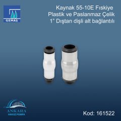 Kaynak 55-10E Fıskiye 1'' Dişli Paslanmaz Çelik