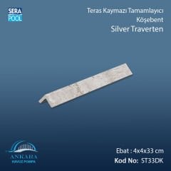Silver Traverten 4x4x33 cm Köşebent