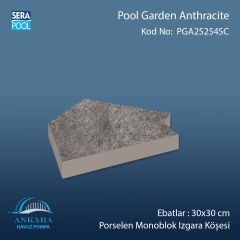 Pool Garden Anthracite 25x25 cm 45° Monoblok Izgara Köşesi