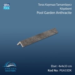Pool Garden Anthracite 4x4x33 cm Köşebent