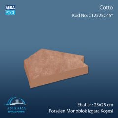 Cotto 25x25 cm 45° Monoblok Izgara Köşesi