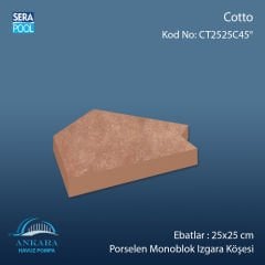 Cotto 25x25 cm 45° Monoblok Izgara Köşesi