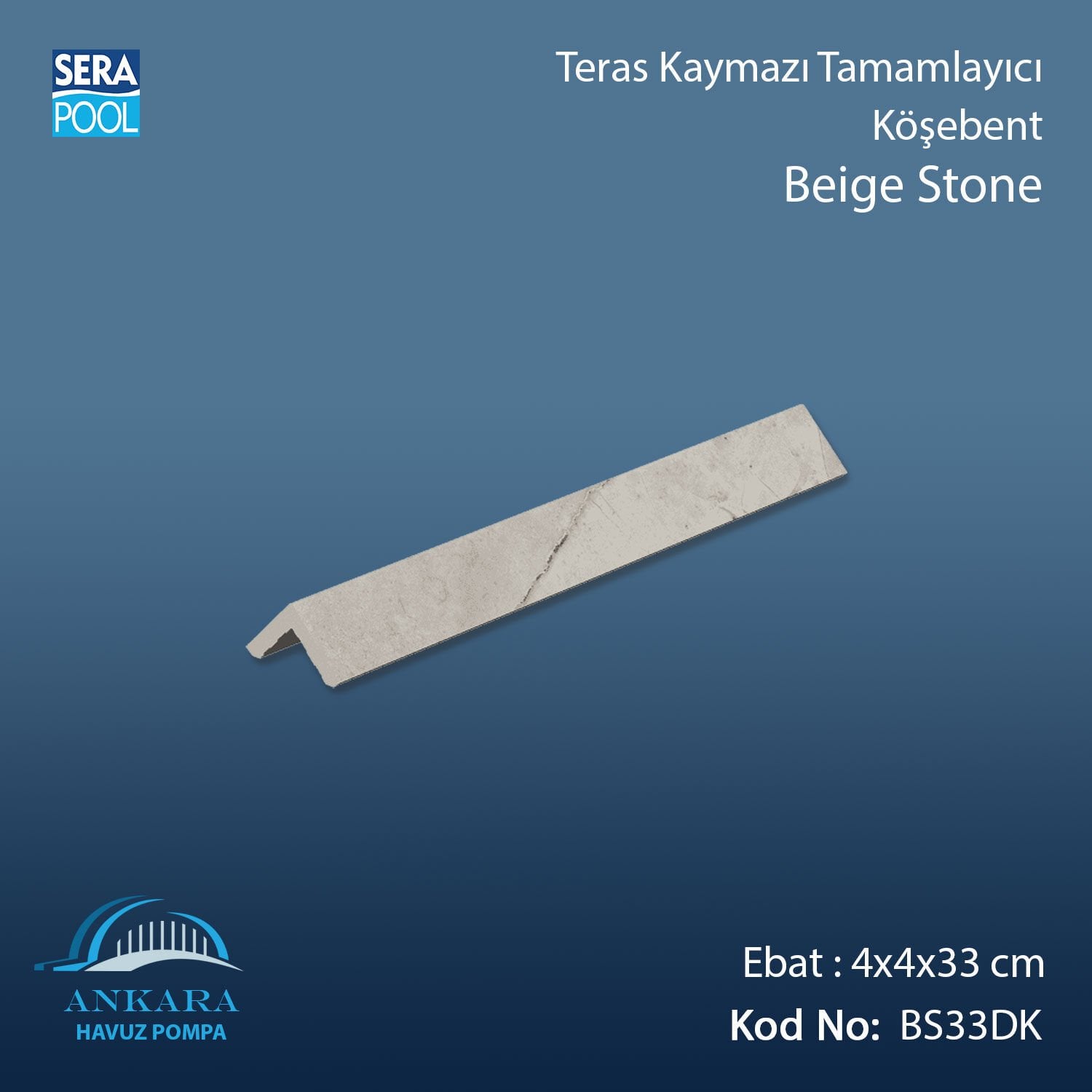 Beige Stone 4x4x33 cm Köşebent