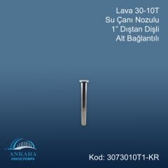 Lava 30-10T Su Çanı Nozülü 1'' Pirinç Üzeri Krom Kaplama