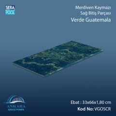 Verde Guatemala 33x66x1,80 cm Merdiven Kaymazı Sağ Bitiş