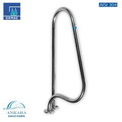 Çapraz Havuz Merdiven Tutamağı Çiftli - Paslanmaz Çelik 304 Kalite